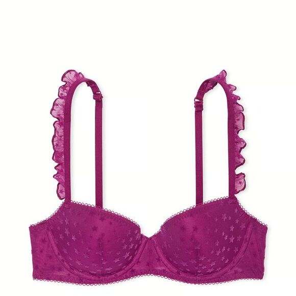 PINK Victoria's Secret Starry Magenta Bra - Picture 1 of 6